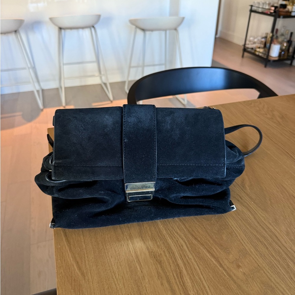 Elegant Black Suede Bag